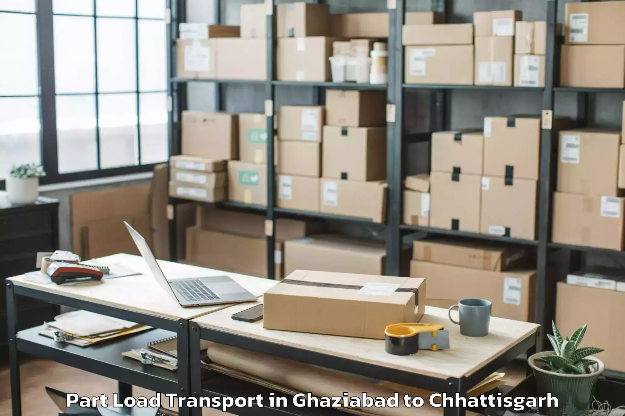 Leading Ghaziabad to Mats University Aarang Part Load Transport Provider